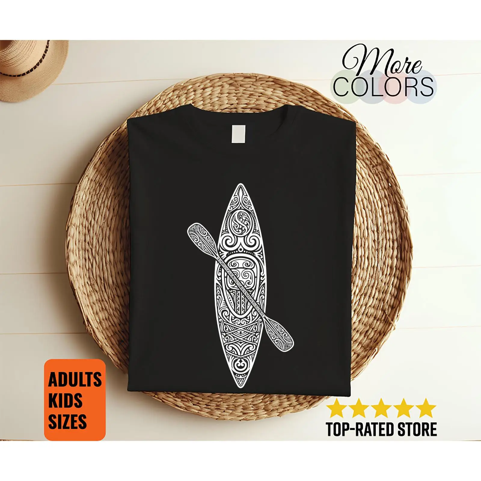 Outdoor Adventure Ideas - Camiseta Tribal Kayak Canoe, ropa de