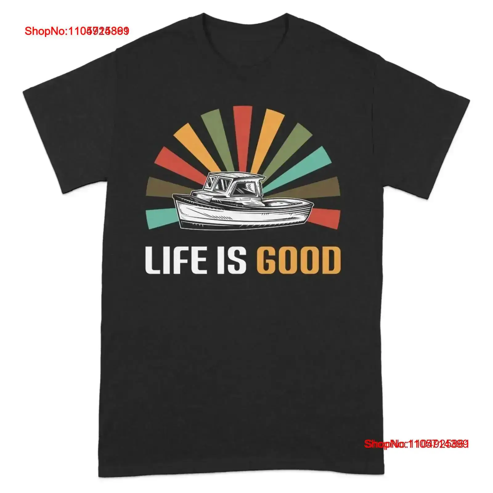 Outdoor Adventure Ideas - Camiseta de Pesca Retro Sunburst para