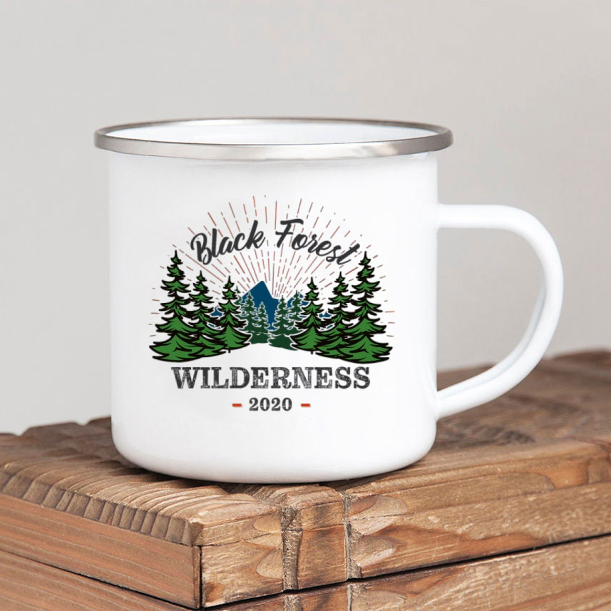 Taza de café esmaltada Forest  - Outdoor Adventure Ideas reseña y precio